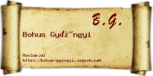 Bohus Gyöngyi névjegykártya