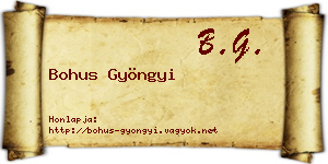 Bohus Gyöngyi névjegykártya